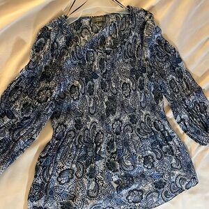 Navy and whiteblouse